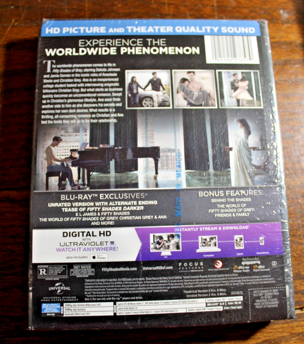 Fifty Shades of Grey (Blu-ray + DVD, 2015, Unrated Edition) Brand New & Sealed - Picture 2 of 2