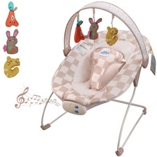 Baby Bouncer   Baby Bouncer Seat, Infants Bouncy Seat with Music  Sensory Toys,