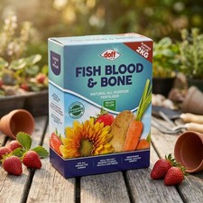 FISH BLOOD BONE ORGANIC FERTILISER TREES PLANTS FRUIT VEGETABLES PLANT FOOD 2KG 4.43 per kilo