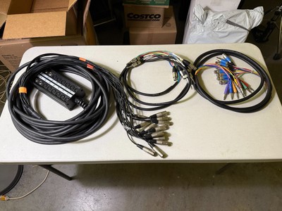 ProCo 12x4 12 channel 50' XLR Snake Cable w/ Hosa and Seismic Audio snakes