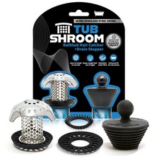 TubShroom Ultra Stainless Strainer Plus StopShroom Plug Combo for Tub Drains