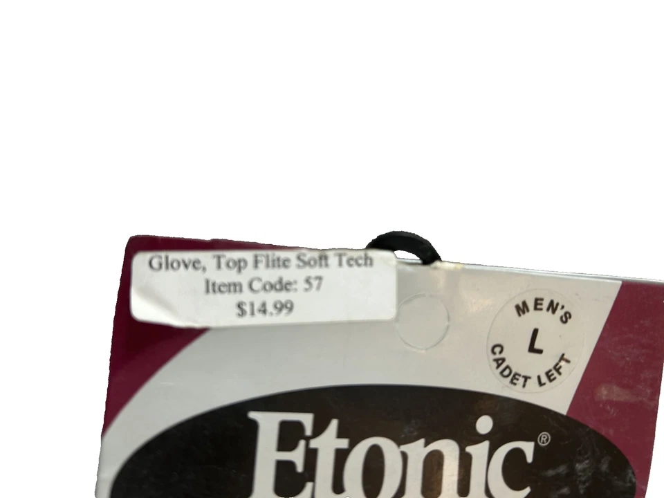 Nuevo Guante de Golf Etonic Soft-Tech Para Hombre Izquierdo Grande Cadete Con Cool Max Foto 3 de 4