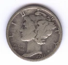 1921-D Mercury Dime + KEY DATE + SILVER + Circulated + No Reserve!