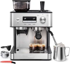 Gevi 20 Bar Professional Espresso Machine, Grinder & Frother ECMI0-SS0A1