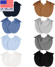 8 Pairs Baby Mittens Newborn No Scratch, Cotton Infant Gloves 0-6 Months  Soft