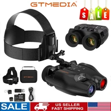 Night Vision Goggles Head Mount 850nm Infrared Binoculars IR Camera for Hunting