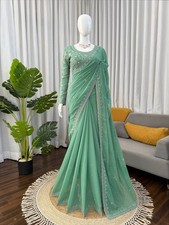 New Wedding Wear Heavy Faux Georgette Saree With Blouse For Women  Girls
