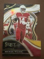 2023 Panini Prizm Black/Yellow/Red Club Level Die-Cut Michael Wilson Rookie