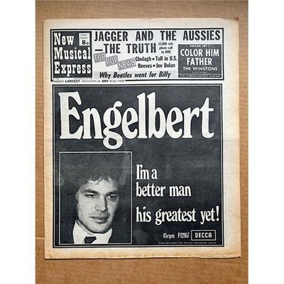 ENGELBERT HUMPERDINCK NME MAGAZINE JULY 26 1969 - EH cover advert + mick jagger 