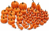KüRbis Deko Set 52Er Orange Rustikale Herbstdeko FüR Garten Und Wohnung
