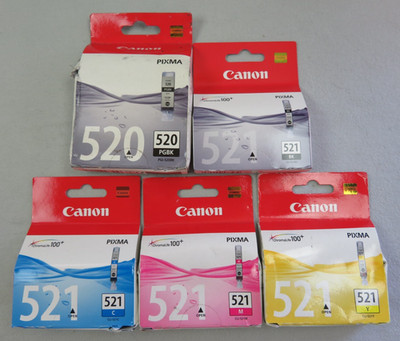 5 OVP Original Canon PGI-520 PGBK CLI-521 BK C M Y MP550,MP560,MP620,MP630,MP640