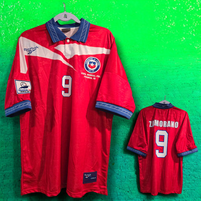 CHILE Home World Cup France 1998 - Retro - Soccer - ZAMORANO - 2XL