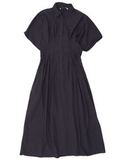 Zara Womens Maxi Dress UK 12 Medium Navy Blue BR01