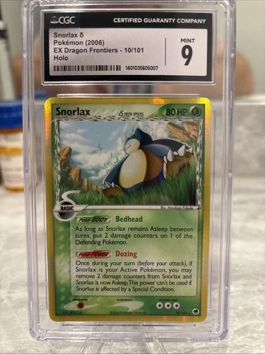 Snorlax Delta Species 10/101 EX Dragon Frontiers Holo Rare Pokémon TCG