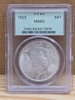 1923 Peace Silver Dollar $1 PCGS MS63 Mo