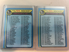 1979-80 Topps NHL Ice Hockey Checklist Card Lot 1-132 & 133-264 264 Cards