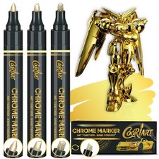 COORIART 3PK Permanent Mirror Chrome Gold 1 Count Pack of 3 , - 3Pack