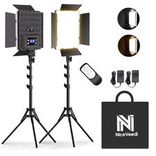  2-Pack Photography Lighting Kit, 36W Bi-Color Studio Lights 2700 36W-2 Packs