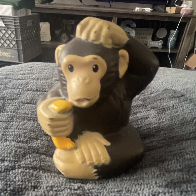 2011 Fisher Price Little People Zoo Talkers Chimpanzee Monkey with Banana