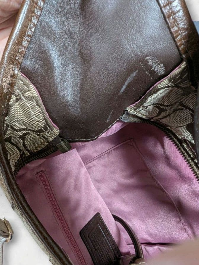 Coach Patchwork Leopard Print Leather Canvas Shou… - image 13