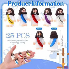 25 P Little Jesus Figures Original Design Jesus Love You Mini Rubber Jesus  