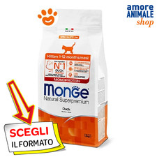 Monge Natural Superpremium Kitten con Anatra Cibo Secco Gatti 1,5 Kg