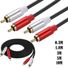 RCA Extension Cable Gold Plated Copper 2 RCA Male to Female Stereo Cable Cord