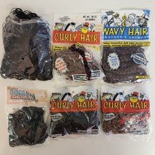 6 Hair Packs For Dolls Craft 4 One Only Creations Curly Wavy Black Brown