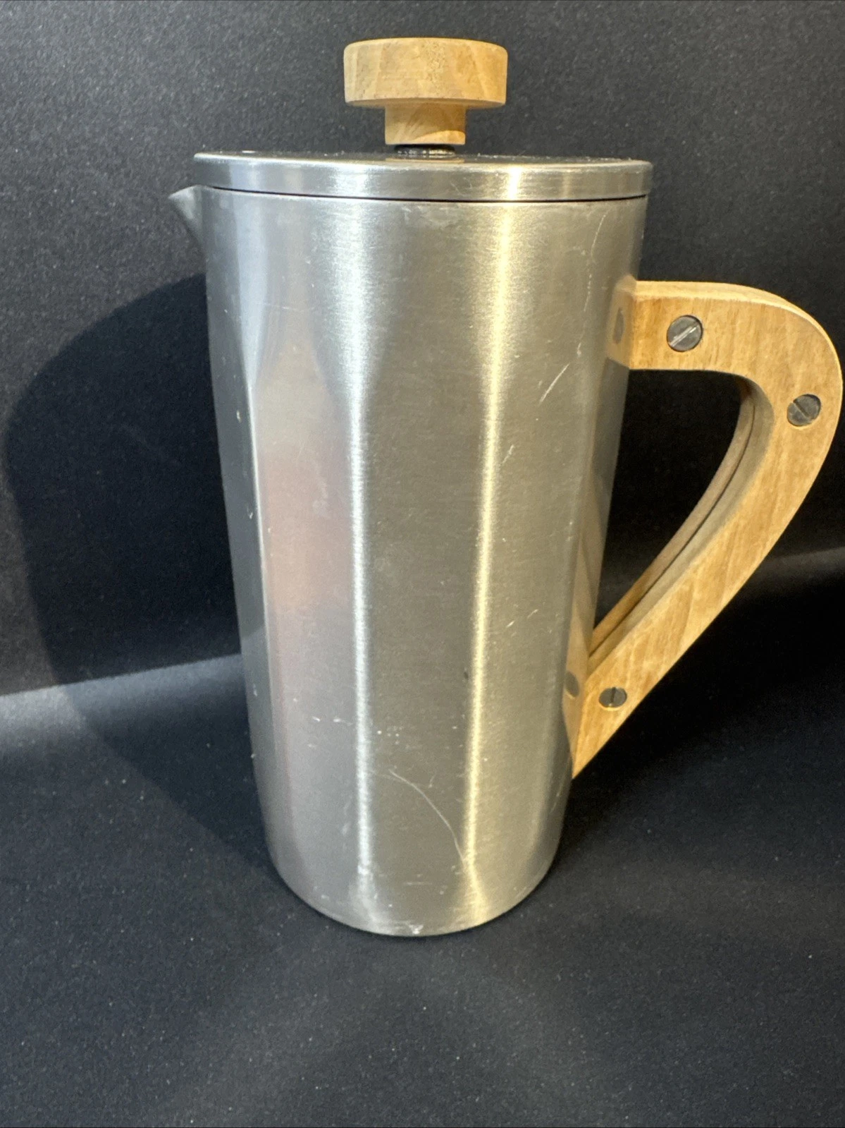 Starbucks Stainless Steel French Press 34oz 1L 2015 Wood Handle Coffee Maker
