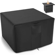 30 Inch Black Fire Pit Table Cover Custom Fit All Weather Protection