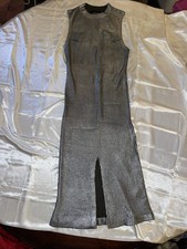Minkpink Silver Metallic Look Sweater Dress Size XS