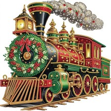 Stalente Diamond Painting Kits for Adults Christmas Train, 5D Multicolour