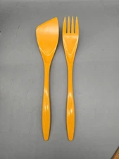 MCM Rosti Mepal Melamine Spatula Fork Utensils Denmark Hutzler Yellow