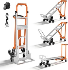 Aluminum 4 in 1 Convertible Hand Truck Dolly Cart w/ Wheels 1000Lbs Capacity
