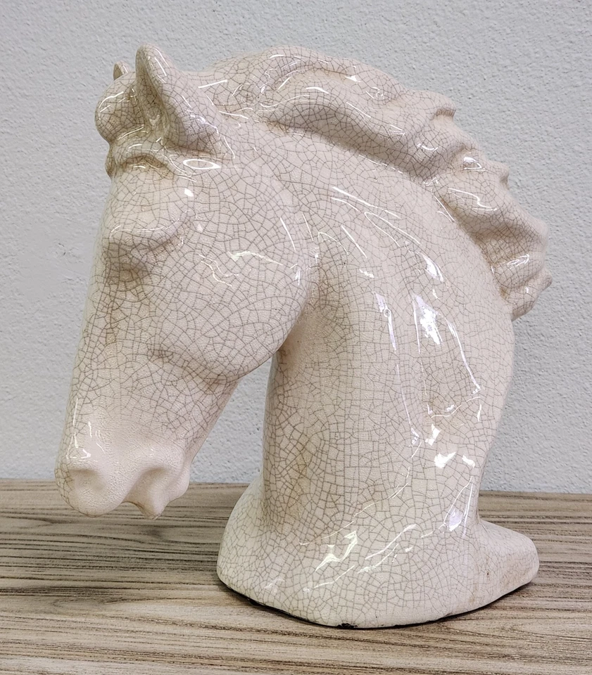 НОВАЯ состаренная керамическая конская голова с трещинами - Изображение 4 из 4