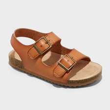 Cat  Jack Toddler Reagan Footbed Sandals Brown 5T boys