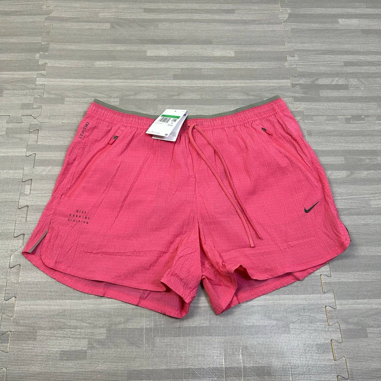 Nike Dri-Fit Stride Running Division 5" Shorts Mens Size XL Pink FZ0611 $75