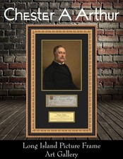 President Chester A Arthur Facsimile Signed Check Display Custom Framed