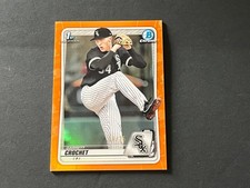 Garrett Crochet Red Sox 2020 1st Bowman Chrome Draft Orange Refractor /25