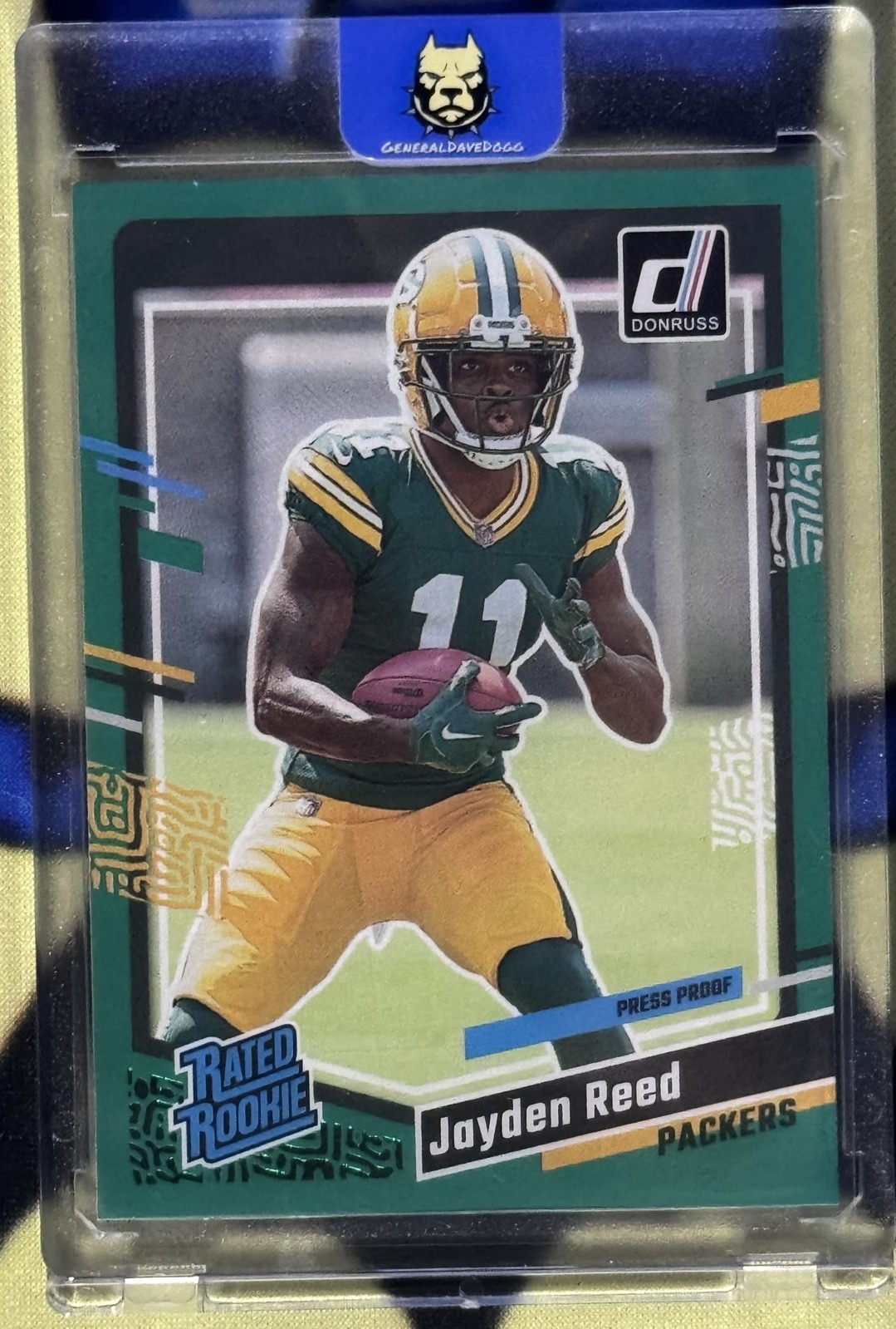 2023 Panini Donruss - Rated Rookie Jayden Reed #334 Press Proof Green Packers
