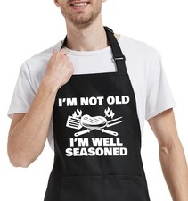 OzosKeiw Funny Cooking Aprons for Women Men with Pocket, Grill Apron with Adj...