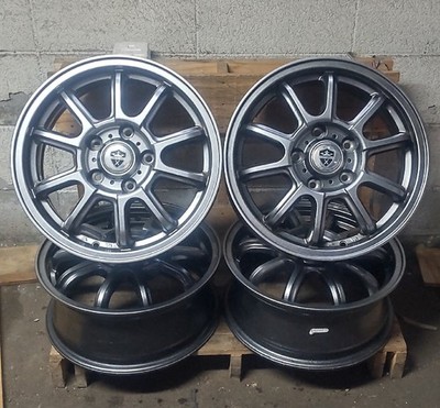 Aluminum Wheels 4 Pieces 15 Inch Estrosa Aftermarket 6J 5 Holes Et45 Pcd114 3 Hu