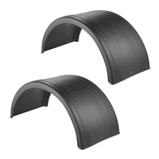 Black Poly Single Axle Truck Fenders Pair for 22.5" / 24.5" Wheels – Heavy Duty