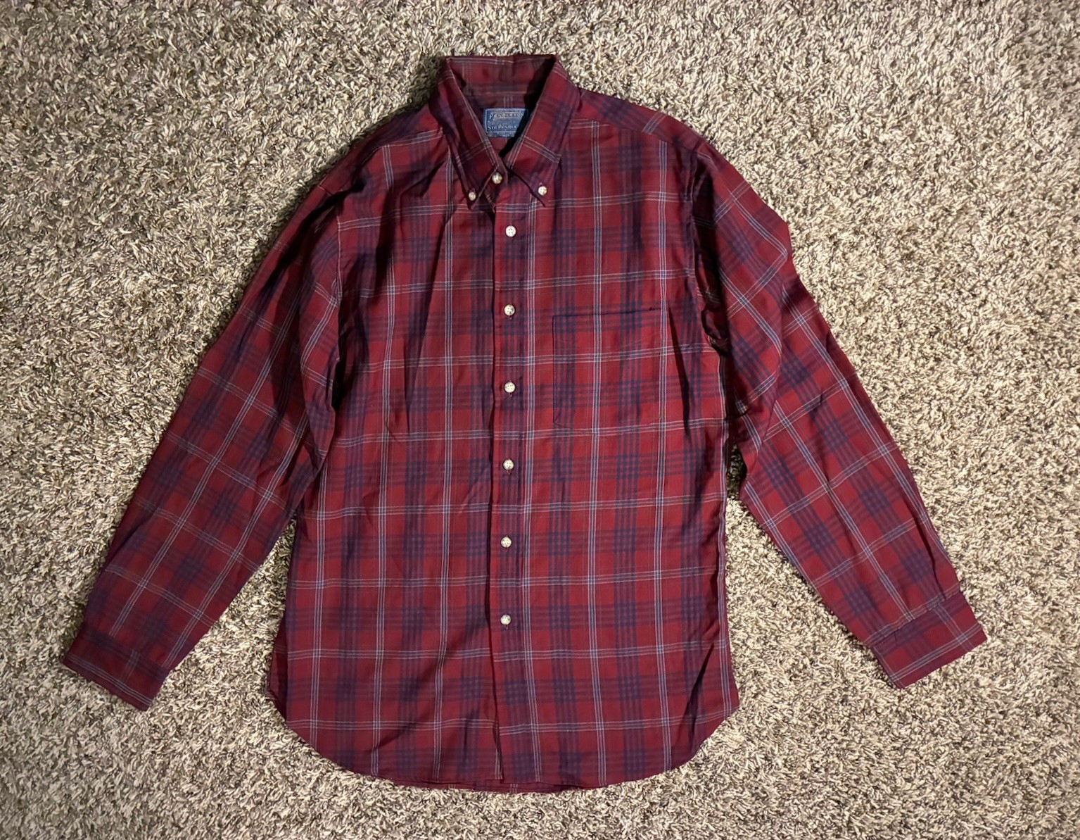 VTG Pendleton Long Sleeve Button Down Tartan Wool… - image 1