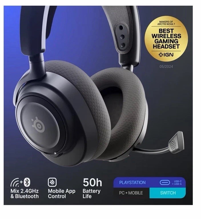 SteelSeries Arctis Nova 7P Gen 2 61744 Wireless Gaming Headset