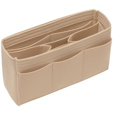 Purse Organizer Insert Felt Bag Handbag Organizer 14 Pockets Beige Large