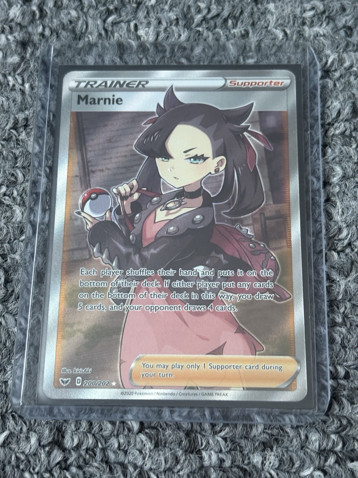 Marnie Full Art Trainer Sword & Shield Base Set 200/202 Pokemon Card TCG