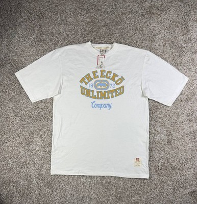 Vintage Y2K Ecko Unltd 2XL White Varsity Graphic Hip Hop Skate