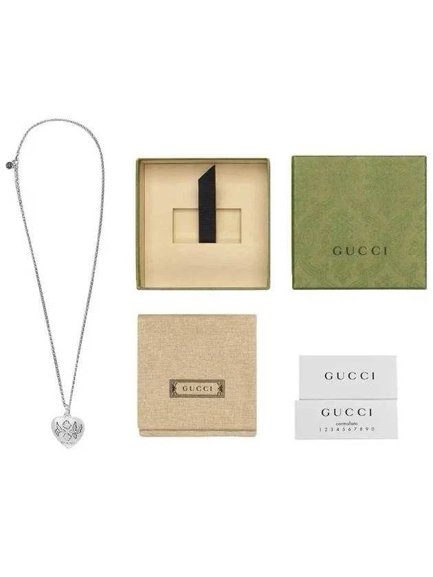 Gucci Bind For Love Sterling Sliver  Heart Pendant Necklace - Image 3 of 4