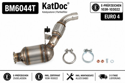   Katalysator BMW 3er (E90/E91), 318d/320d, 2.0, 90/110/120kW, Euro 4